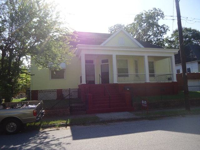 bungalow-style house featuring a porch