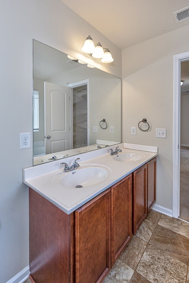 bathroom with vanity