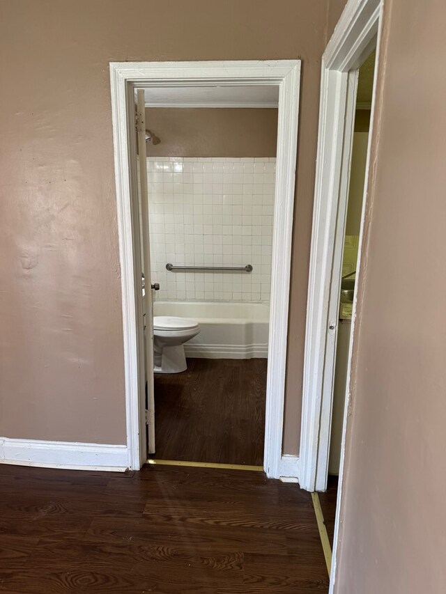 2109 12th Ave, Columbus, GA 31901 - hall with baseboards and wood finished floors