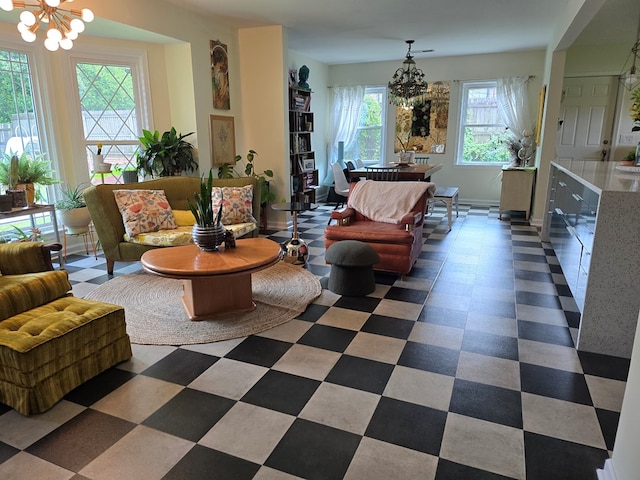2914 Sue Mack Dr, Columbus, GA 31906 - living area featuring a chandelier