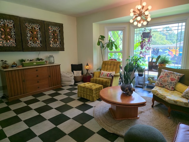 2914 Sue Mack Dr, Columbus, GA 31906 - living room featuring a chandelier and light floors