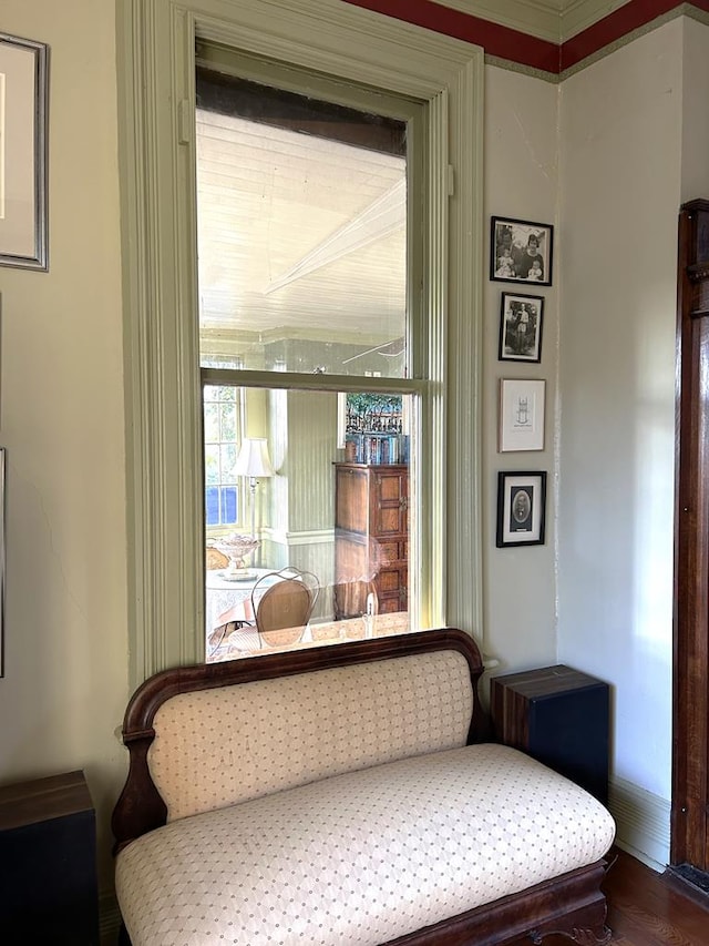 bedroom with hardwood / wood-style flooring