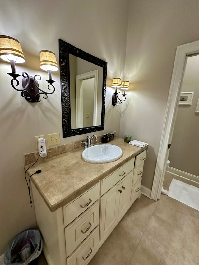 105 Lake View Dr, Hamilton, GA 31811 - bathroom with vanity and tile patterned flooring
