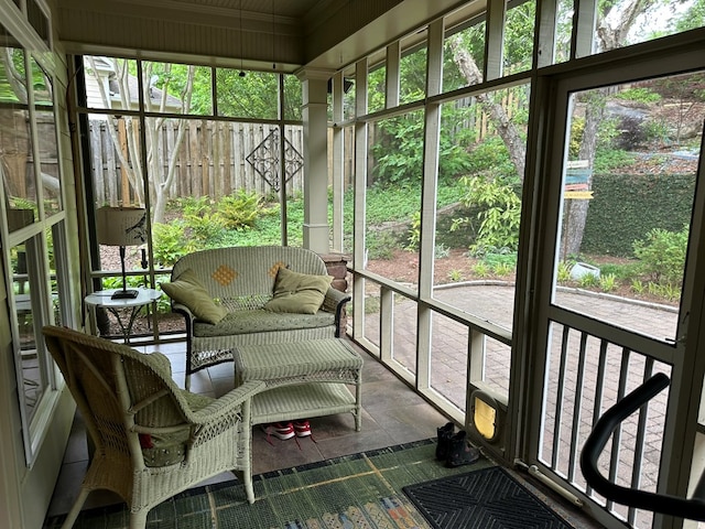 view of sunroom
