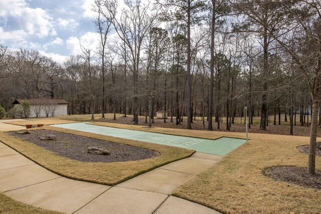 view of community featuring shuffleboard