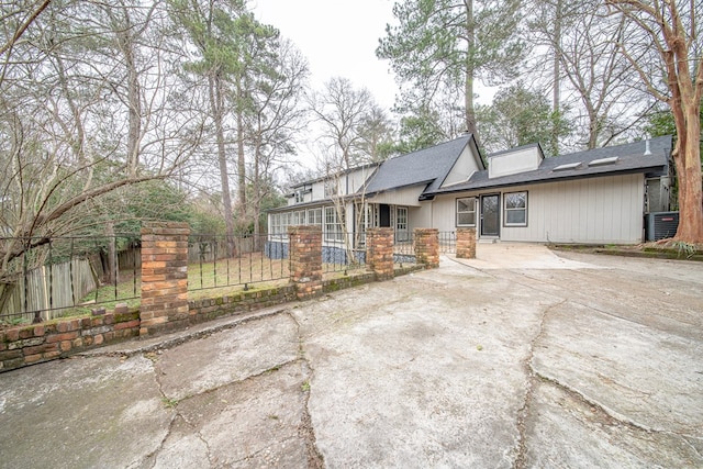 view of front of house with central AC