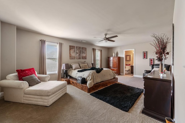 50 Riverside Lndg, Fort Mitchell, AL 36856 - bedroom featuring carpet floors, ceiling fan, and connected bathroom