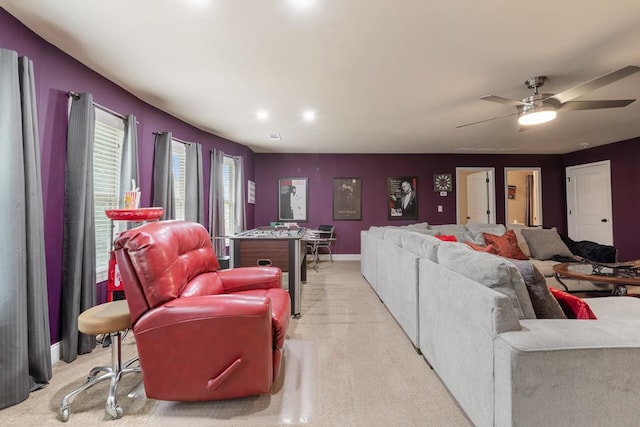 50 Riverside Lndg, Fort Mitchell, AL 36856 - living room with light colored carpet and ceiling fan