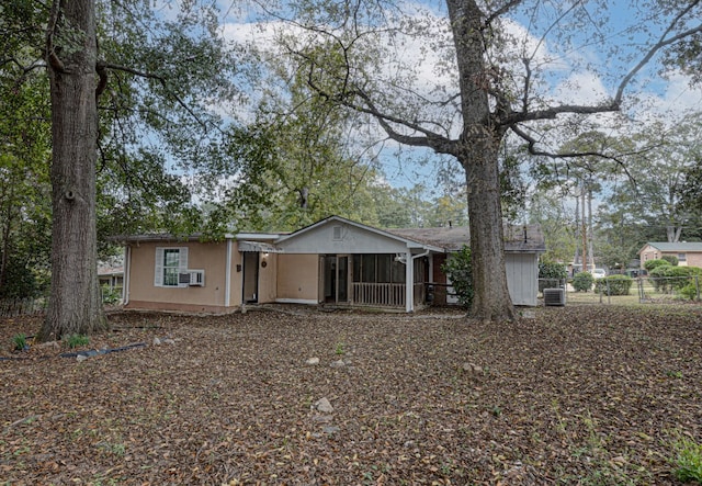 view of front of property with cooling unit