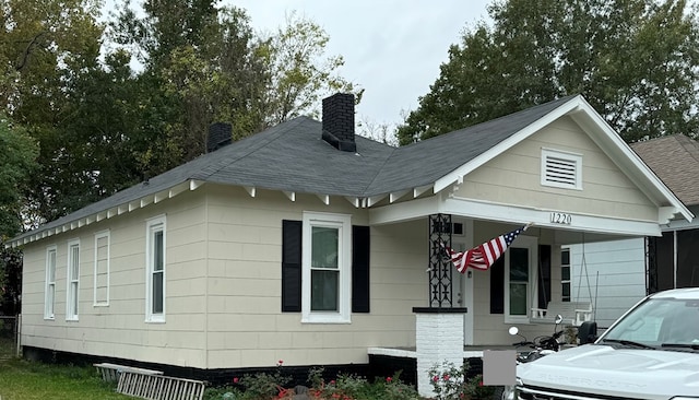 view of home's exterior featuring a porch