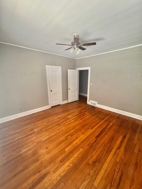 1616 Crest Dr, Columbus, GA 31906 - unfurnished bedroom featuring wood finished floors and ceiling fan