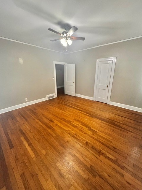 1616 Crest Dr, Columbus, GA 31906 - unfurnished bedroom with wood-type flooring and a ceiling fan