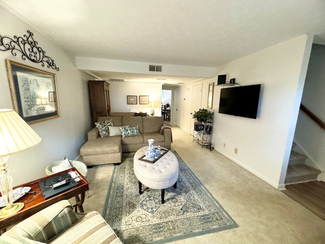 view of carpeted living room