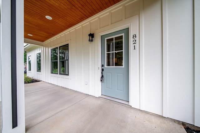 821 Lichfield Rd, Columbus, GA 31904 - property entrance featuring board and batten siding and a porch
