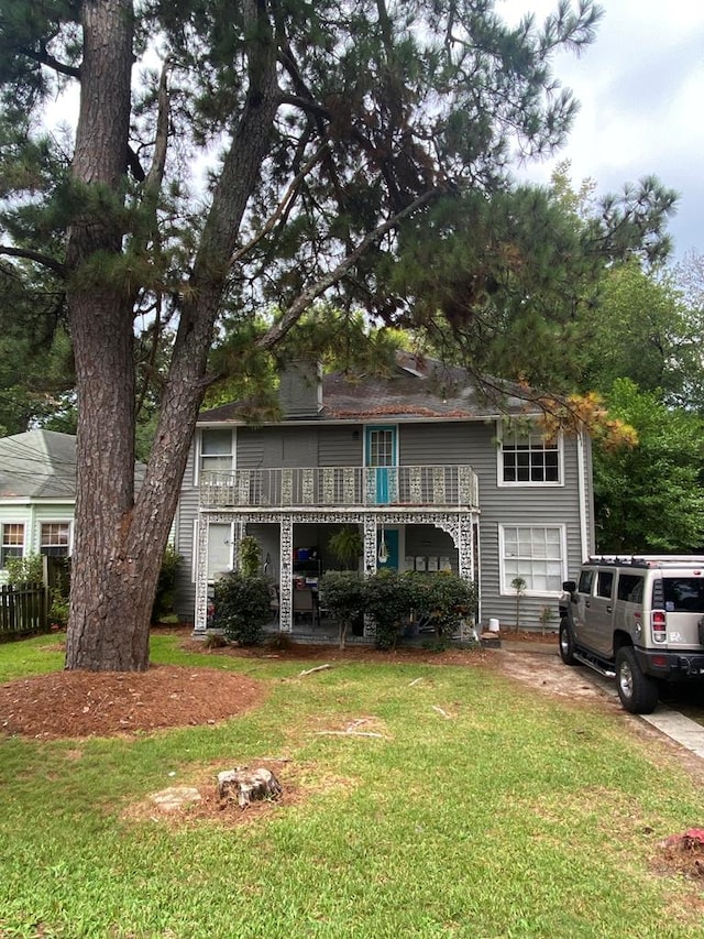 exterior space with a lawn