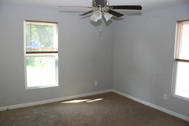 3813 Meritas Dr, Columbus, GA 31904 - carpeted empty room with plenty of natural light and ceiling fan