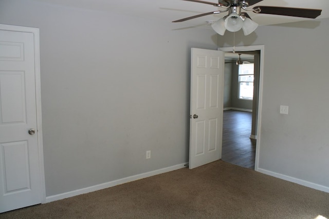 3813 Meritas Dr, Columbus, GA 31904 - carpeted empty room featuring a ceiling fan and baseboards