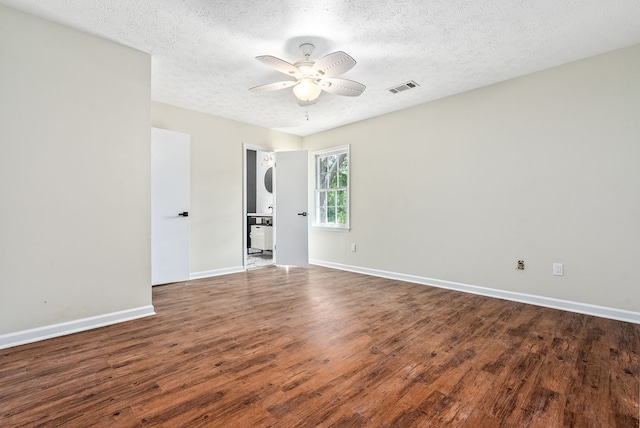 2630 Skylake Dr, Columbus, GA 31907 - empty room with wood finished floors, ceiling fan, and a textured ceiling