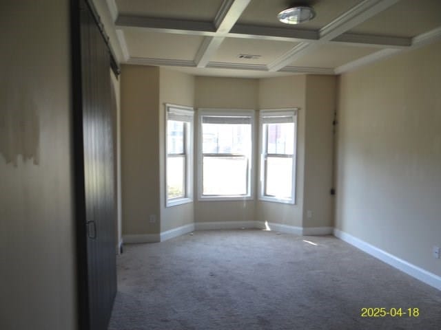 8 Rusty Dr, Phenix City, AL 36869 - carpeted spare room with beam ceiling, coffered ceiling, and baseboards
