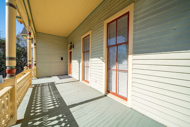 exterior space featuring covered porch