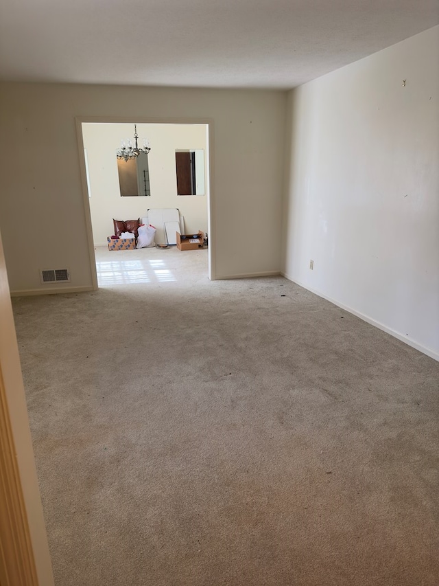 empty room with light carpet