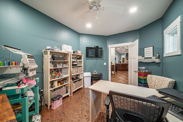 11602 Ga Highway 0085, Waverly Hall, GA 31831 - home office with a ceiling fan