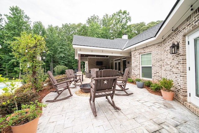 11602 Ga Highway 0085, Waverly Hall, GA 31831 - view of patio / terrace featuring a fire pit