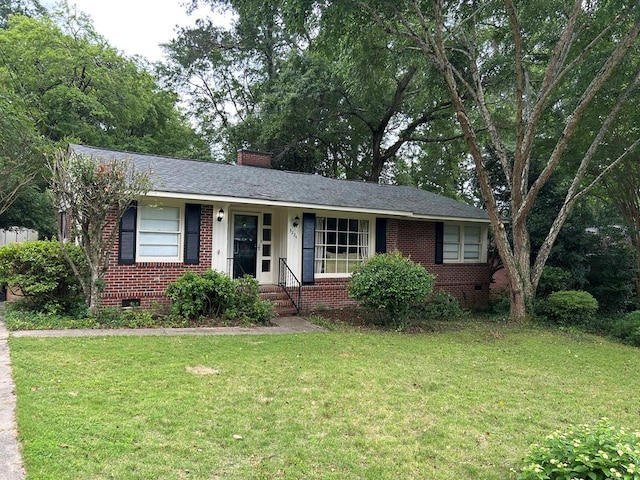 3224 Carden Dr, Columbus, GA 31907 - single story home featuring brick siding, crawl space, a front yard, and a chimney