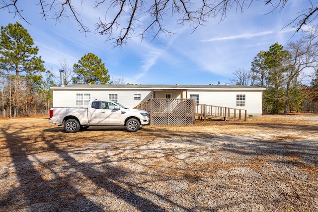 view of front of home featuring a deck