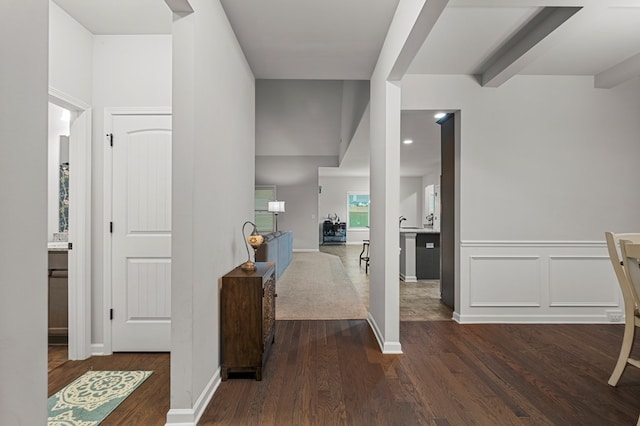 7546 Mockernut Way, Midland, GA 31820 - entrance foyer with dark wood-type flooring and baseboards