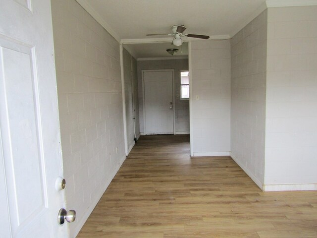 3406 Terminal St, Columbus, GA 31906 - hall featuring crown molding and light wood-style floors