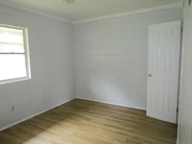 3406 Terminal St, Columbus, GA 31906 - spare room featuring crown molding, light wood finished floors, and ceiling fan