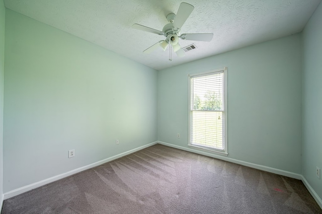 177 Wright Rd, Pine Mountain, GA 31822 - spare room featuring carpet, ceiling fan, and a textured ceiling