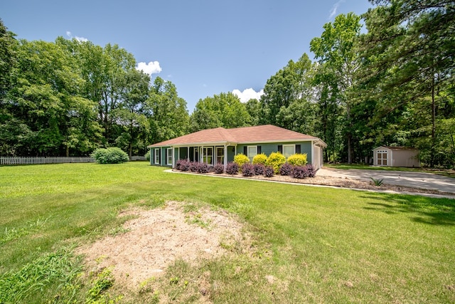 177 Wright Rd, Pine Mountain, GA 31822 - ranch-style house featuring a shed and concrete driveway