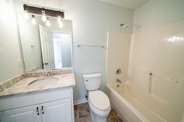 177 Wright Rd, Pine Mountain, GA 31822 - bathroom with vanity, shower / washtub combination, and stone finish floors