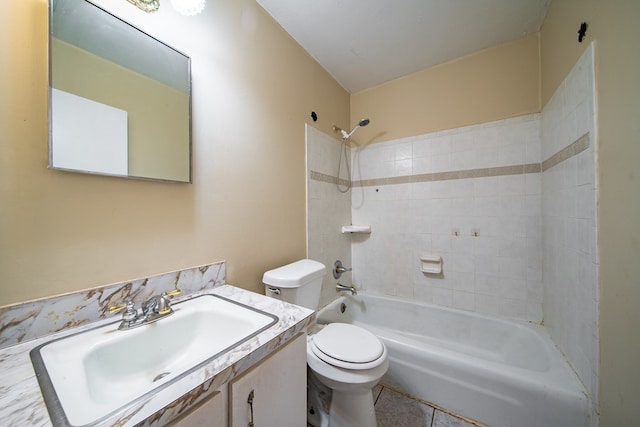 6127 Stony Creek Dr, Columbus, GA 31909 - full bathroom with toilet, shower / bathtub combination, vanity, and tile patterned floors