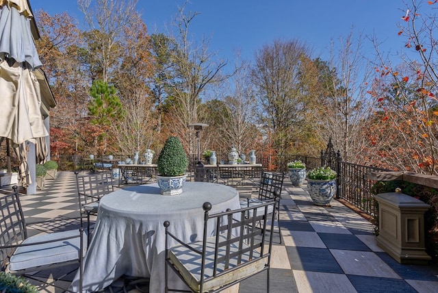 deck featuring a patio area