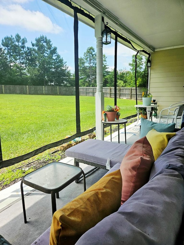 7 Hillside Ct, Phenix City, AL 36870 - sunroom / solarium featuring an outdoor hangout area and plenty of natural light