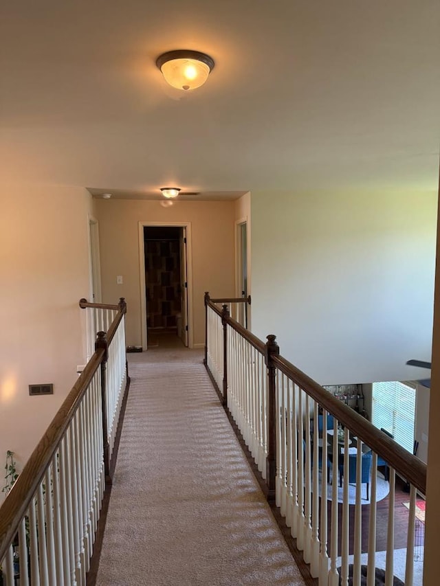 7613 Mockernut Way, Midland, GA 31820 - hallway featuring carpet flooring and an upstairs landing