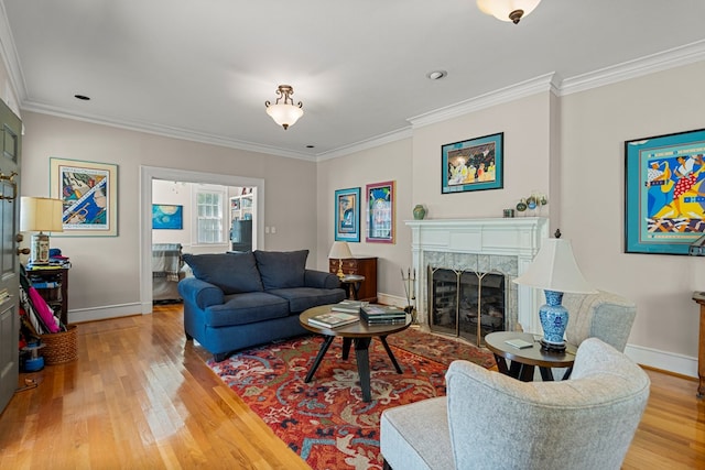 1809 Carter Ave, Columbus, GA 31906 - living room featuring wood finished floors, crown molding, and a fireplace