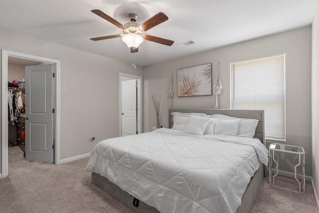 6368 Sandy Bottom Dr, Columbus, GA 31907 - bedroom featuring carpet flooring, a spacious closet, and a ceiling fan