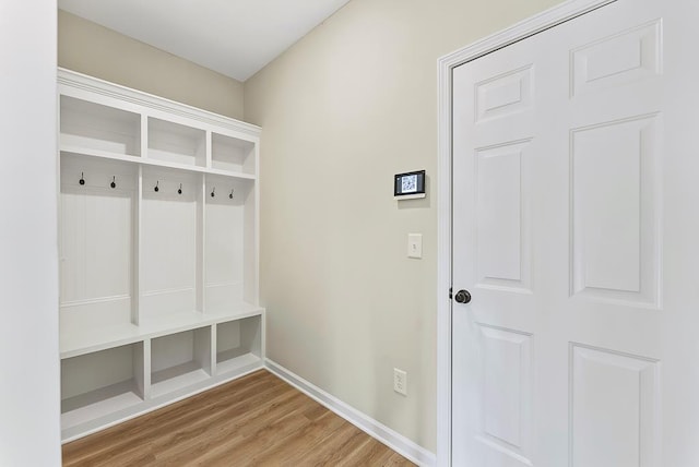 mudroom featuring hardwood / wood-style flooring