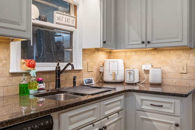 5936 Manassas Dr, Columbus, GA 31909 - kitchen with dishwasher, tasteful backsplash, and white cabinets