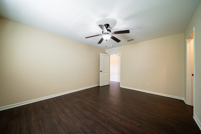 235 Pebblebrook Ln, Columbus, GA 31904 - spare room with dark wood-style floors and ceiling fan