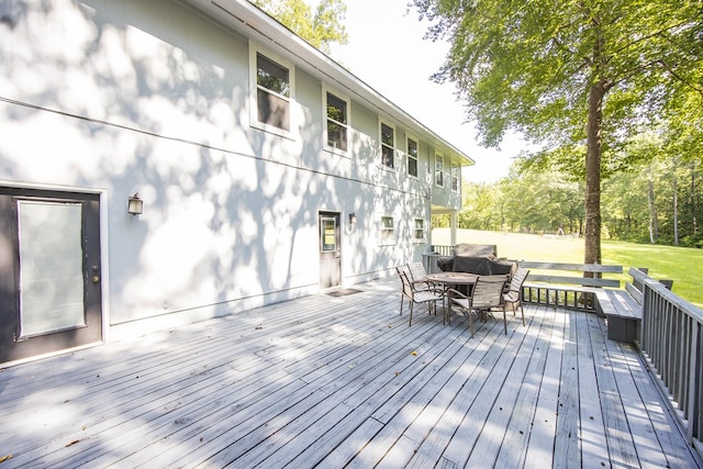 170 Slappy Dr, Hamilton, GA 31811 - wooden deck featuring outdoor dining area