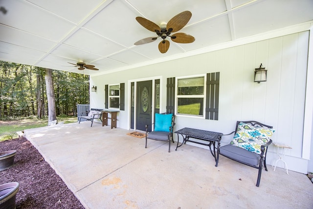 170 Slappy Dr, Hamilton, GA 31811 - covered porch with a ceiling fan