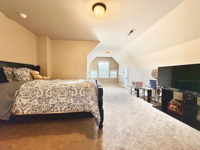3814 Pond View Ct, Columbus, GA 31907 - carpeted bedroom with lofted ceiling and baseboards