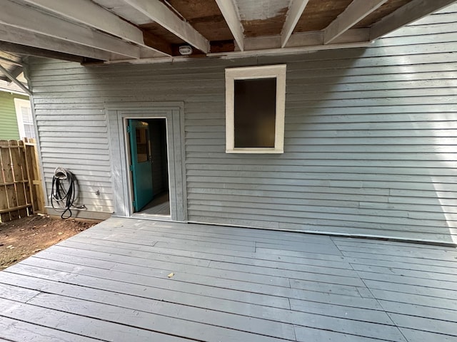 wooden deck with fence