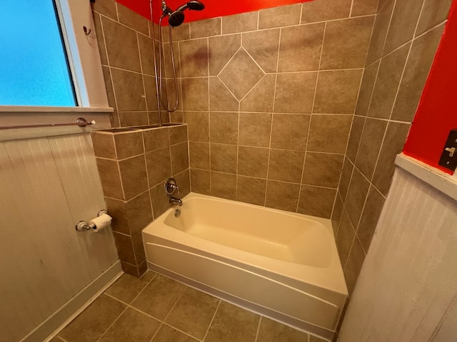 bathroom featuring tile patterned floors and shower / bath combination