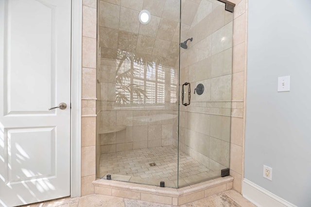 bathroom with an enclosed shower